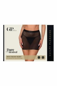 Guilty Pleasure Mini Mesh Skirt L/XL – transparentna mini spodniczka siateczkowa