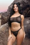 Fantasy Lingerie BAD BITCH BLING komplet bralette na jedno ramię i figi czarny L/XL z cyrkoniami