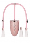 POMPKA do sutków i łechtaczki ZESTAW rozmiar L - Automatic Rechargeable Clitoral & Nipple Pump Set - L - Pink
