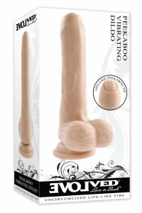 EVOLVED Peek A Boo Vibrating 8" Light silikonowy model z turbo trybem i przyssawką