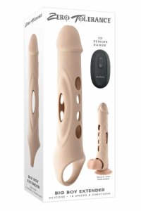 ZERO TOLERANCE BIG BOY EXTENDER LIGHT silikonowy wydłużacz anatomiczny z pilotem, 10 trybów, USB