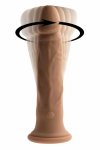 EVOLVED Twirl Jam 9.25" Dark Flesh silikonowy model z rotacją i pilotem, 8 wibracji, 23,6 cm