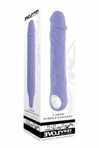 EVOLVED Large Purple Fantasy 9.5" wielofunkcyjny model silikonowy, uchwyt, fioletowy