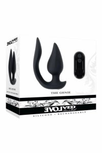 EVOLVED THE GENIE dwusilnikowy system intymny z pilotem, smukły, wodoodporny