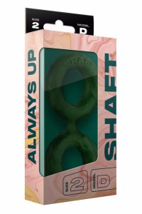 SHAFT Double C-Ring Model D Medium Zielony – podwójny pierścień Flexiskin™ Liquid Silicone