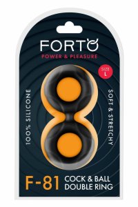 FORTO F-81 Double Ring 51mm czarny silikonowy pierścień podwójny, anatomiczny, elastyczny