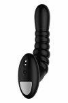 FORTO Ribbed Pro Vibrating Massager Black – 10 trybów, silikon medyczny, magnetyczne ładowanie