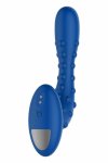 FORTO STUDDED PRO Vibrating Massager Blue, 10 trybów, silikon medyczny, magnetyczne ładowanie
