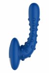 FORTO STUDDED PRO Vibrating Massager Blue, 10 trybów, silikon medyczny, magnetyczne ładowanie