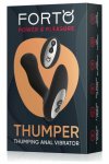 FORTO THUMPER BLACK – maszyna intymna, 8 trybów wibracji, 5 pulsacji, wodoodporna, USB