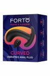 FORTO Curved Vibrating Plug Black – ergonomiczny model, 10 trybów, pilot bezprzewodowy, USB