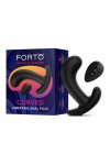 FORTO Curved Vibrating Plug Black – ergonomiczny model, 10 trybów, pilot bezprzewodowy, USB