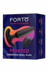 FORTO Pointed Vibrating Plug Black – wibrujący korek, 10 trybów, smukły, wodoodporny