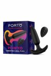 FORTO Pointed Vibrating Plug Black – wibrujący korek, 10 trybów, smukły, wodoodporny