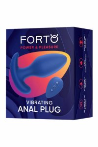 FORTO Vibrating Anal Plug Blue – ergonomiczny, 10 trybów, wodoodporny, niebieski