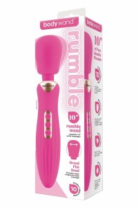 BODYWAND Rumble Wand 10” masażer wielofunkcyjny, 24 cm, 5 trybów, akumulator, różowy