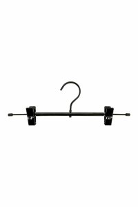Guilty Pleasure Clothes Hanger with Clips – czarny aluminiowy wieszak z klipsami 32x12 cm