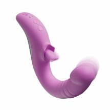 Good Vibes Only Thrusting Tongue model z systemem ruchomego języka, 19 trybów, różowy