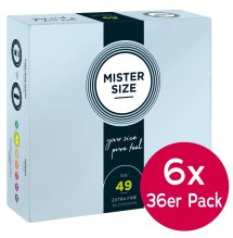 Mister Size 49mm precyzyjne prezerwatywy ultra cienkie 6x36 sztuk, lateks