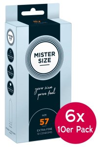 Mister Size 57mm precyzyjne prezerwatywy ultra cienkie 6x10 sztuk, anatomiczne
