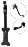 ZADO Leather Paddle Dog Bone packa skórzana z drewnianą rączką, długość 38 cm
