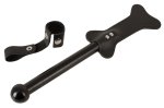 ZADO Leather Paddle Dog Bone packa skórzana z drewnianą rączką, długość 38 cm
