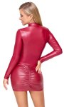 Cottelli Party Mini Skirt czerwona matowa S z falbanką z tyłu, elastyczny pas