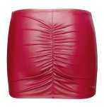 Cottelli Party Mini Skirt czerwona matowa S z falbanką z tyłu, elastyczny pas