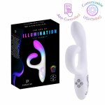 Paradise Pleasure Products Illumination The Rabbit biały, RGB LED, IPX7, aplikacja, silikon
