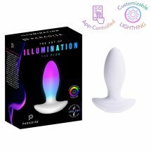 Paradise Pleasure Products Illumination The Plug White RGB LED, IPX7, silikon medyczny, aplikacja