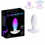 Paradise Pleasure Products Illumination The Plug White RGB LED, IPX7, silikon medyczny, aplikacja