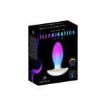 Paradise Pleasure Products Illumination The Plug White RGB LED, IPX7, silikon medyczny, aplikacja