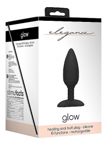 Podgrzewana Wtyczka Analna Glow - Heating Anal Butt Plug - Glow - Black