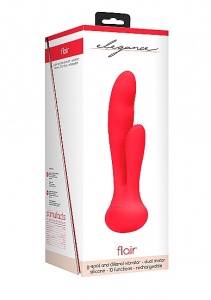 Stymulator punktu G oraz łechtaczki Flair - G-Spot and Clitoral Vibrator - Flair - Red