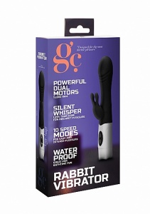 Wibrator KRÓLICZEK dwa mocne silniczki - Rabbit Vibrator - Black