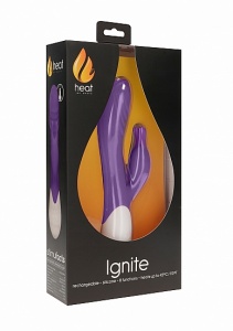 PODGRZEWANY wibrator PRĄŻKI STYMULACJA Ignite  - Ignite - Rechargeable Heating G-Spot Rabbit Vibrator - Purple