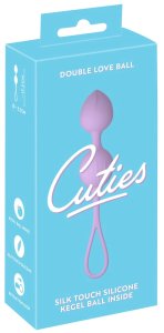 Cuties Love Balls Purple silikonowe kulki treningowe 68g, fioletowe, ergonomiczne