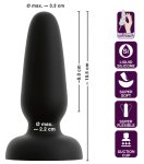 Black Velvets Silicone Plug S – anatomiczny korek z miękkiego Liquid Silicone, przyssawka, rozmiar S