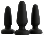 Black Velvets Silicone Plug S – anatomiczny korek z miękkiego Liquid Silicone, przyssawka, rozmiar S