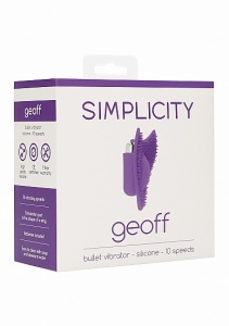 WIBRATOR mini STYMULATOR ŁECHTACZKI GEOFF - GEOFF Bullet vibrator - Purple