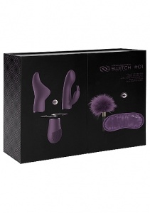 ZESTAW Kit #1 WIBRATOR z wymiennymi nakładkami - Kit #1 - Purple