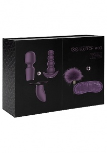 ZESTAW Kit #3 WIBRATOR z wymiennymi nakładkami - Kit #3 - Purple