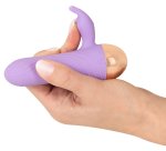 Cuties Soft Purple Mini Rabbit – dwuwarstwowa silikonowa maszyna intymna, podwójna stymulacja, 11,7 cm