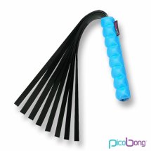 Picobong Take No Evil Whip Blue – elegancki model z neoprenu, niebieski, miękkie frędzle, 45 cm