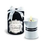 Petits Joujoux London świeca do masażu 180g, rabarbar i ambra, naturalne olejki