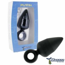 ManzzzToys Putin Black – duży anatomiczny korek silikonowy, czarny, 12 cm, medyczny silikon