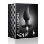 Rocks-Off Butt Quiver 7-Speed – silikonowy anatomiczny plug wibrujący, 7 trybów, 9,5 cm, czarny