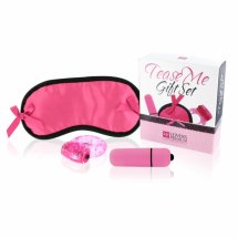 LoversPremium Tease Me Gift Set Pink – zestaw akcesoriów z opaską, masażer bullet i pierścień wibrujący