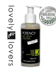 Lovely Lovers Potency Gel 150ml żel intymny z guaraną, żeń-szeniem i kofeiną, wodna formuła