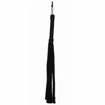 S&M Flogger Black skórzany pejcz z ergonomiczną rączką, długość 61 cm